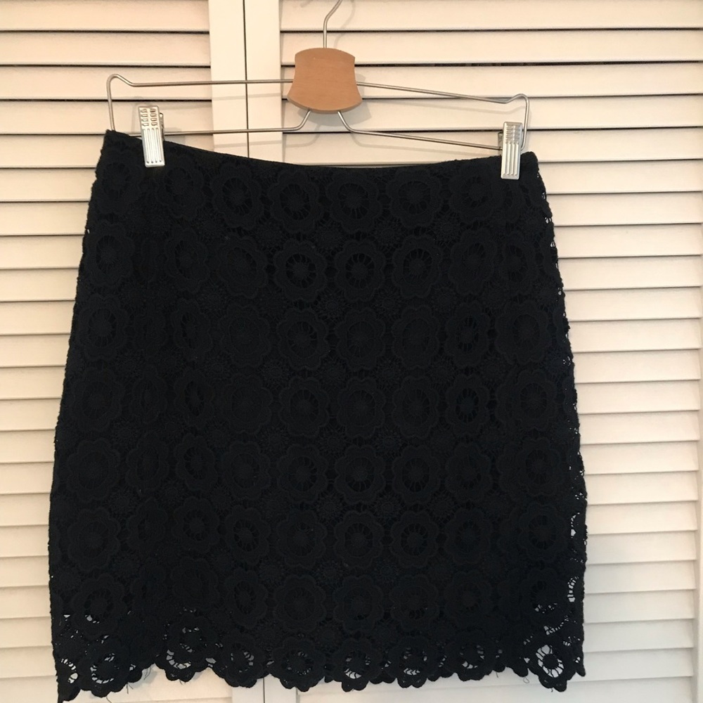 Black lace skirt